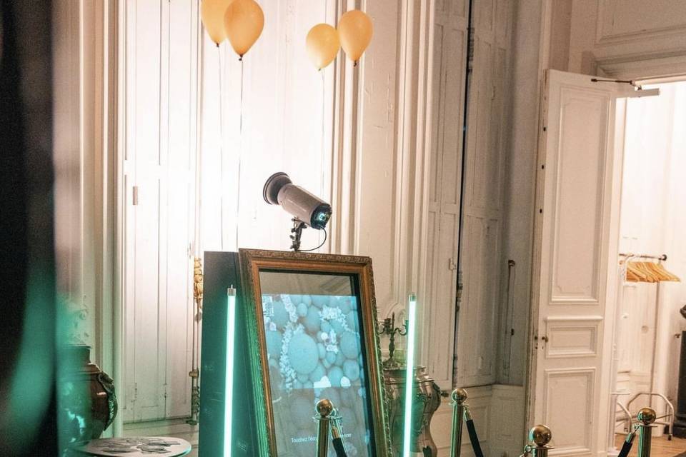 Miroir Photobooth (Cadre doré)