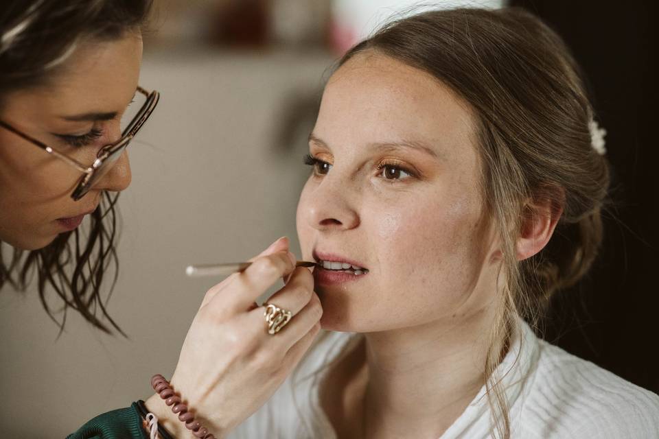 Mise en beauté mariée