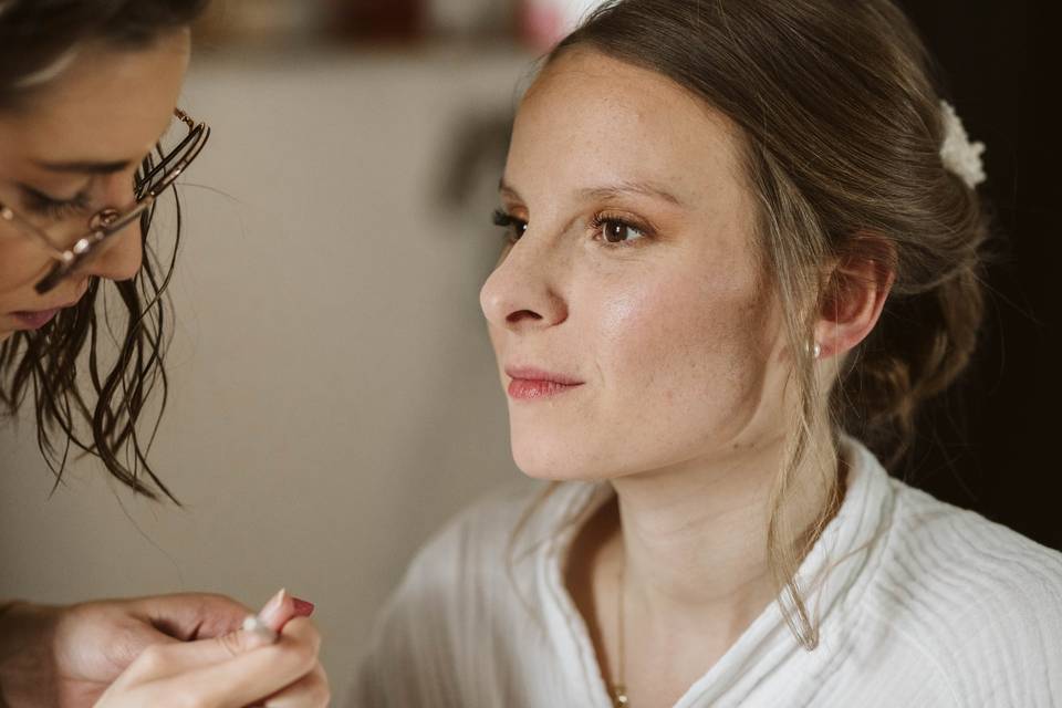 Mise en beauté mariée