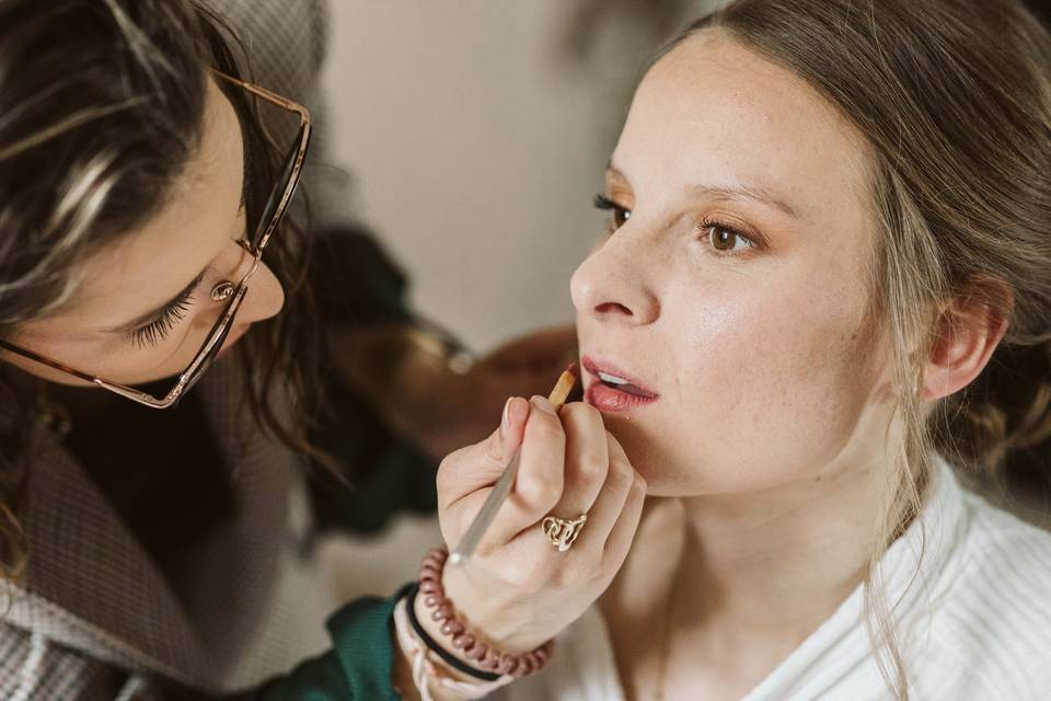 Mise en beauté mariée