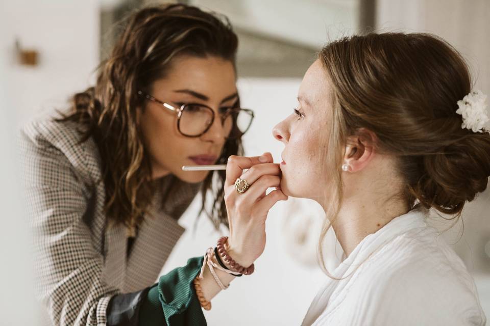 Mise en beauté mariée