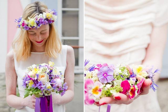 Couronne de fleurs & bouquet d