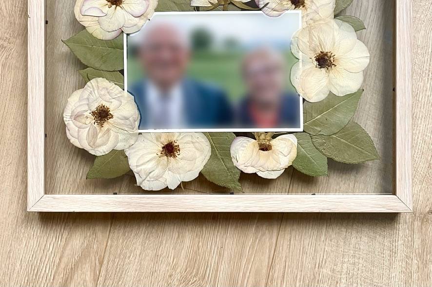 Herbier avec photo de couple
