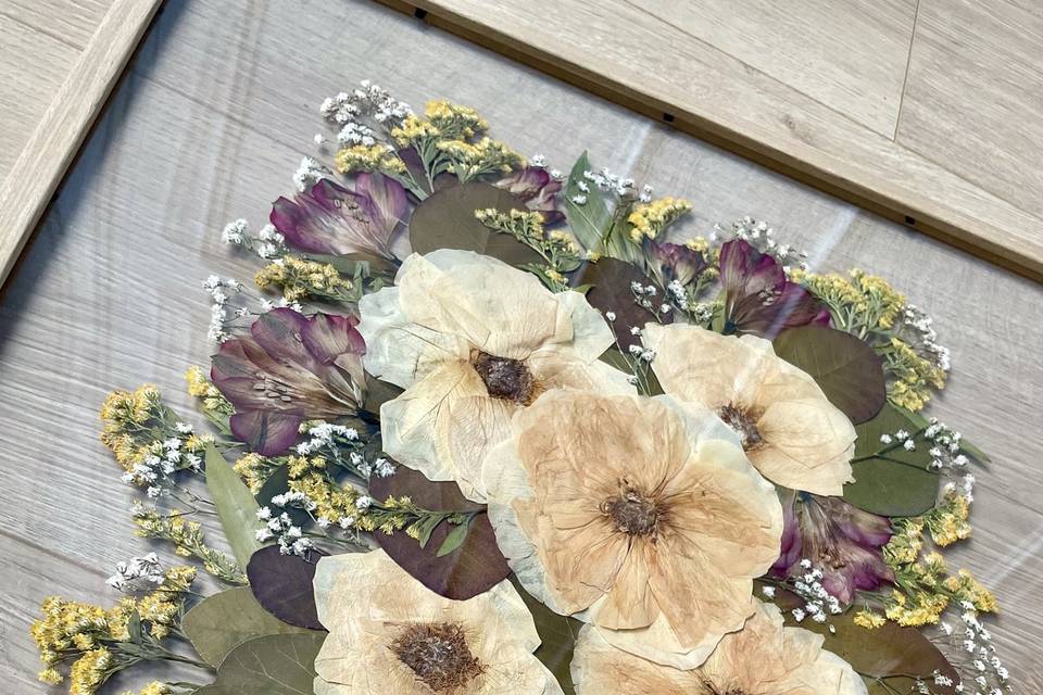 Bouquet de mariage encadré