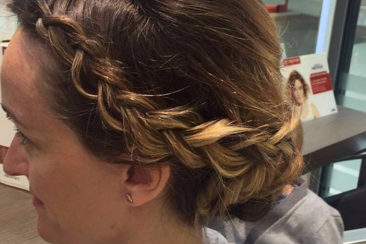 Chignon bohème et tresse