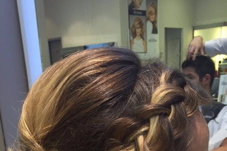 Chignon bohème et tresse