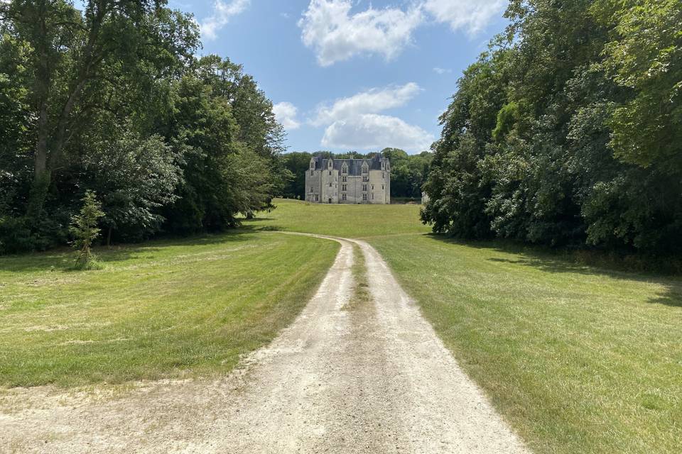 Vue du château depuis l'entrée