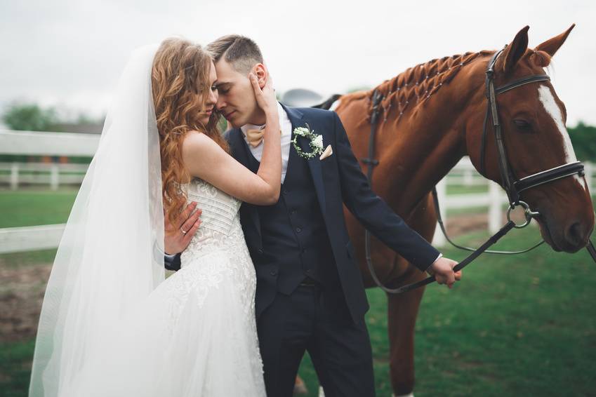 Shooting mariage avec chevaux