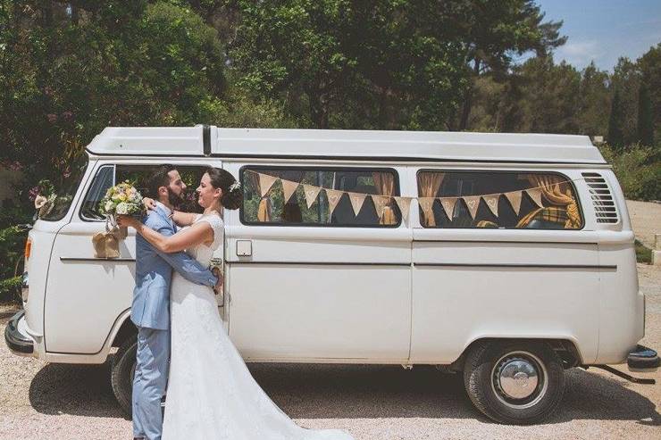 Mariage en combi vintage