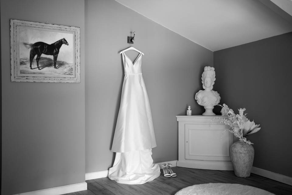 Robe mariée noir et blanc