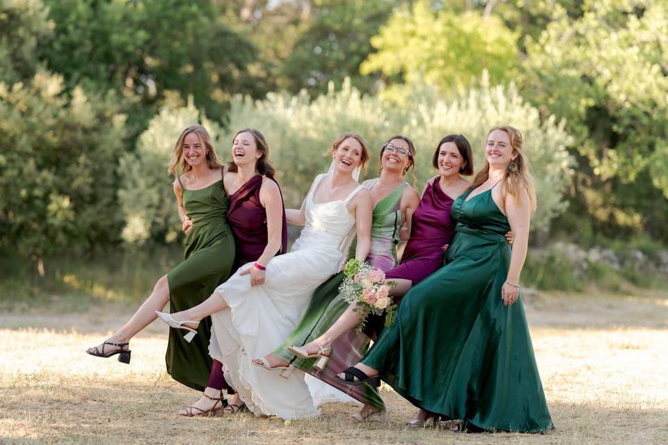 La mariée et ses témoins