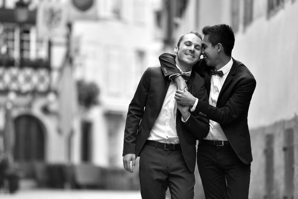 Photo de couple mariage gay