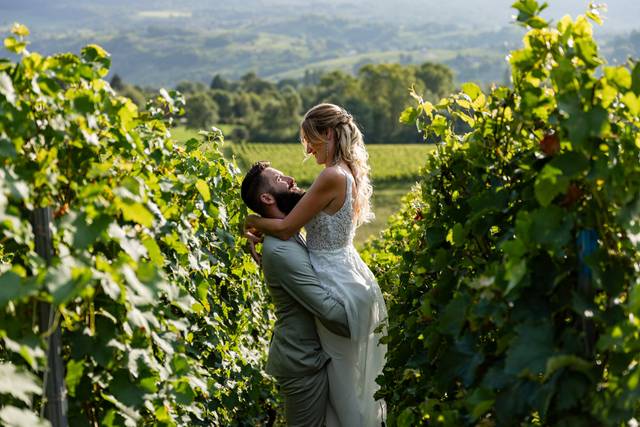 Photos des mariés vignes