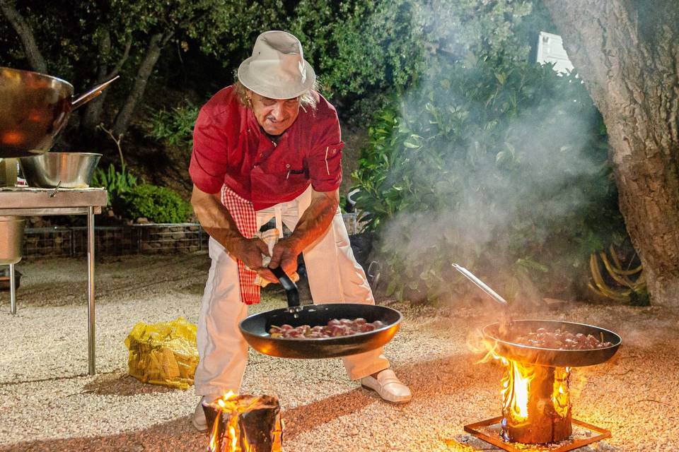 Gambas flambées