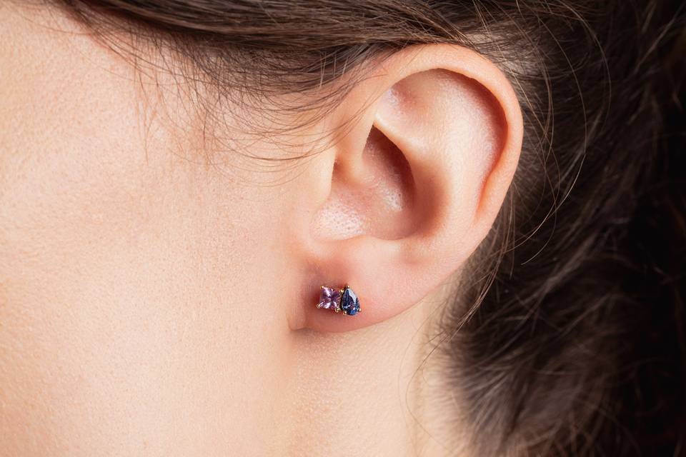 Boucles d'oreilles saphirs