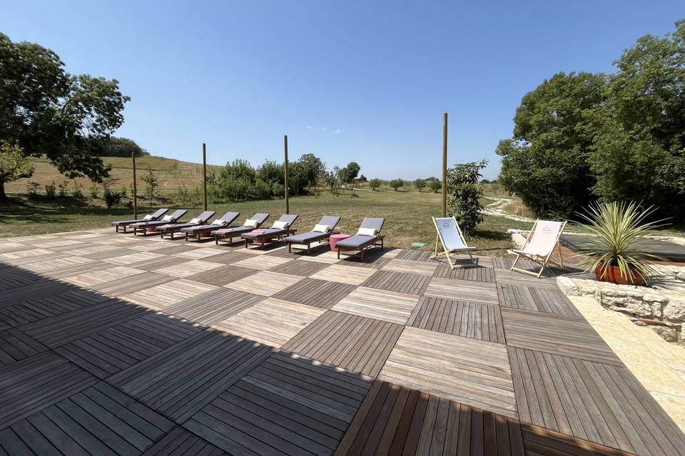 La terrasse piscine 100m²