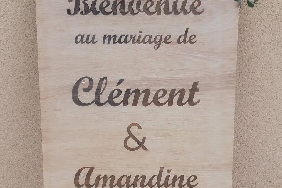 Plaque de bienvenue