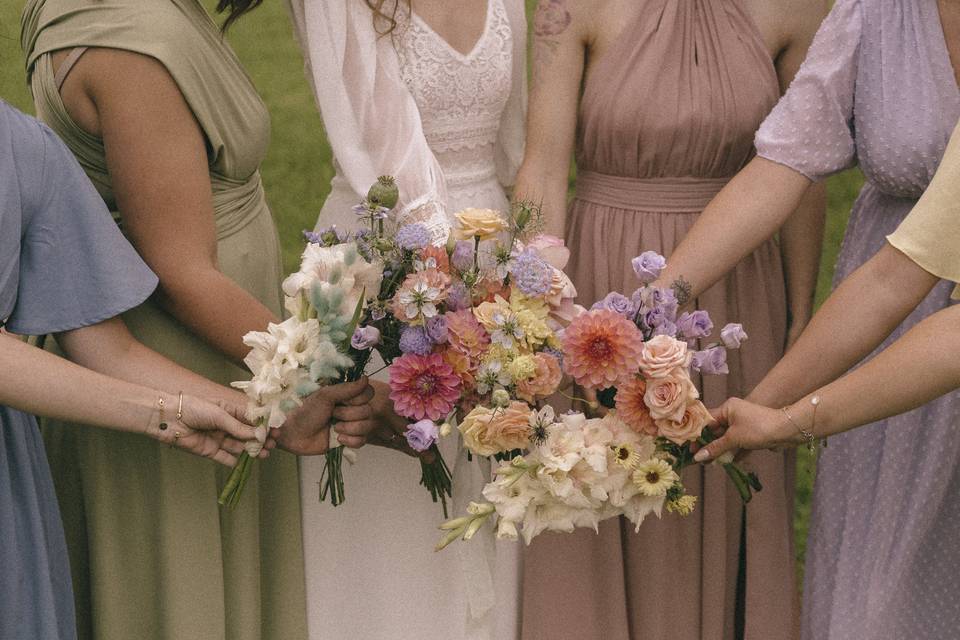 Mariage pastel coloré