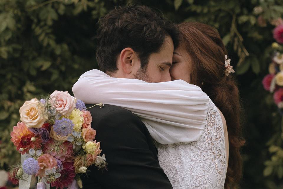 Mariage pastel coloré