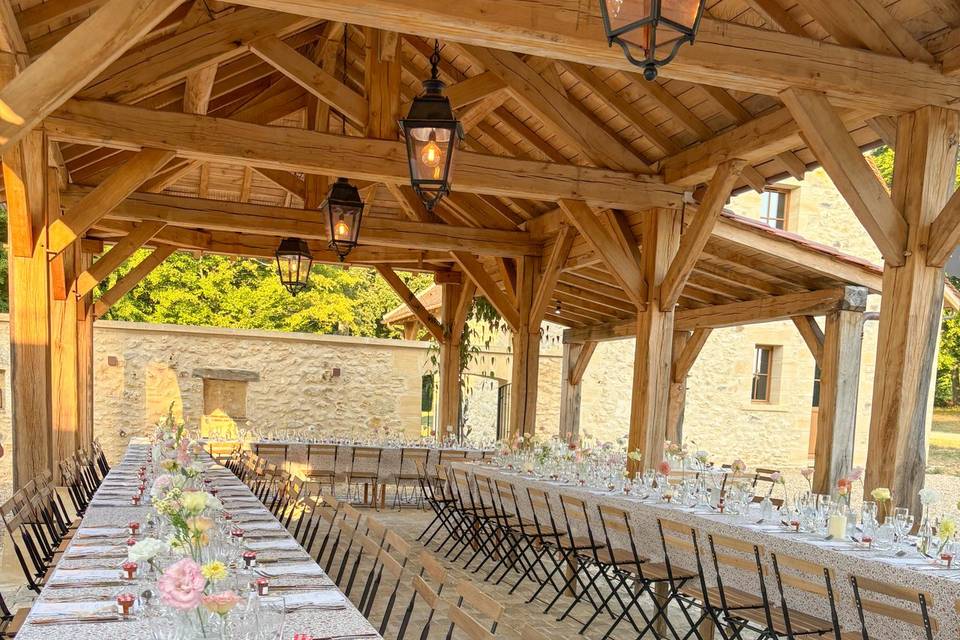 Chemin de table en soliflores