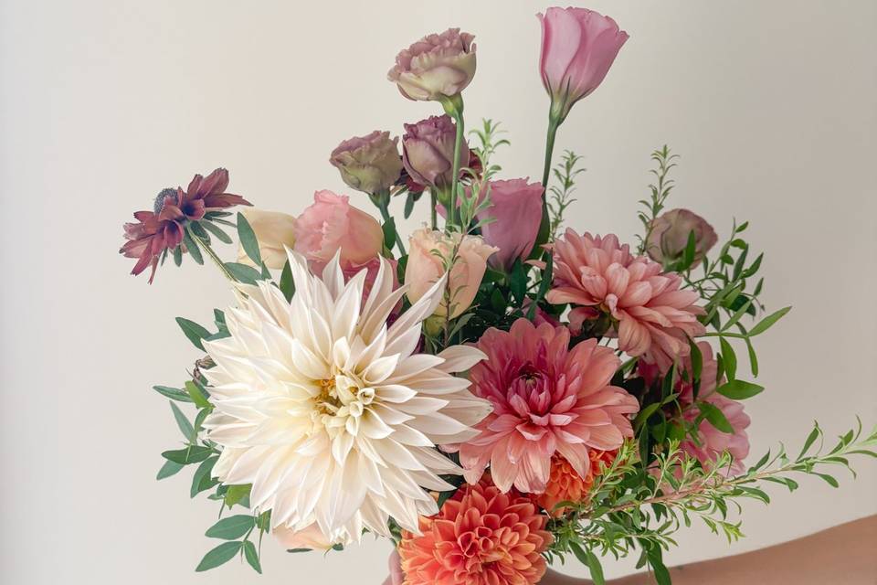 Bouquet de mariée coloré