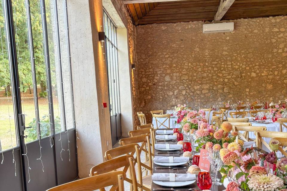 Table d'honneur fleurs