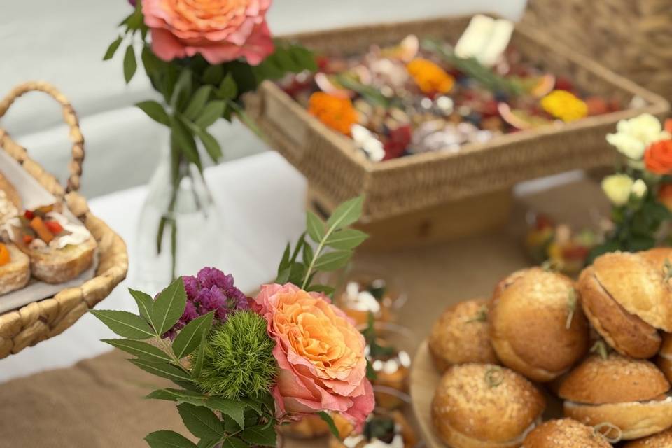 Buffet salé coloré