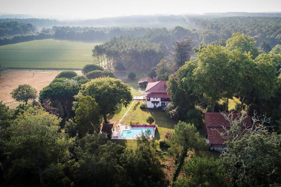 Vue aérienne du domaine