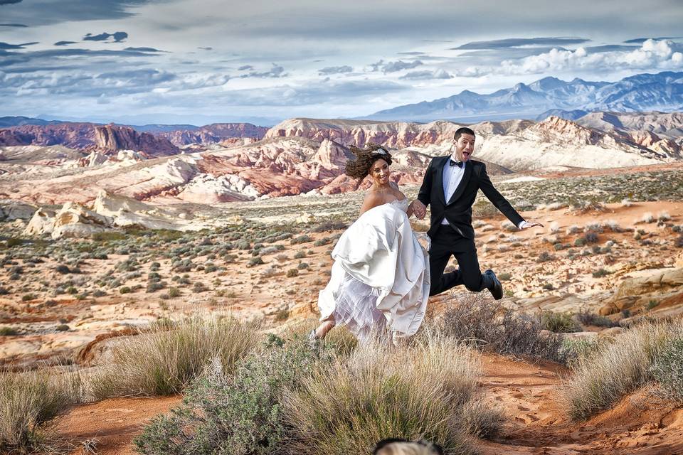 Mariés au désert du Nevada
