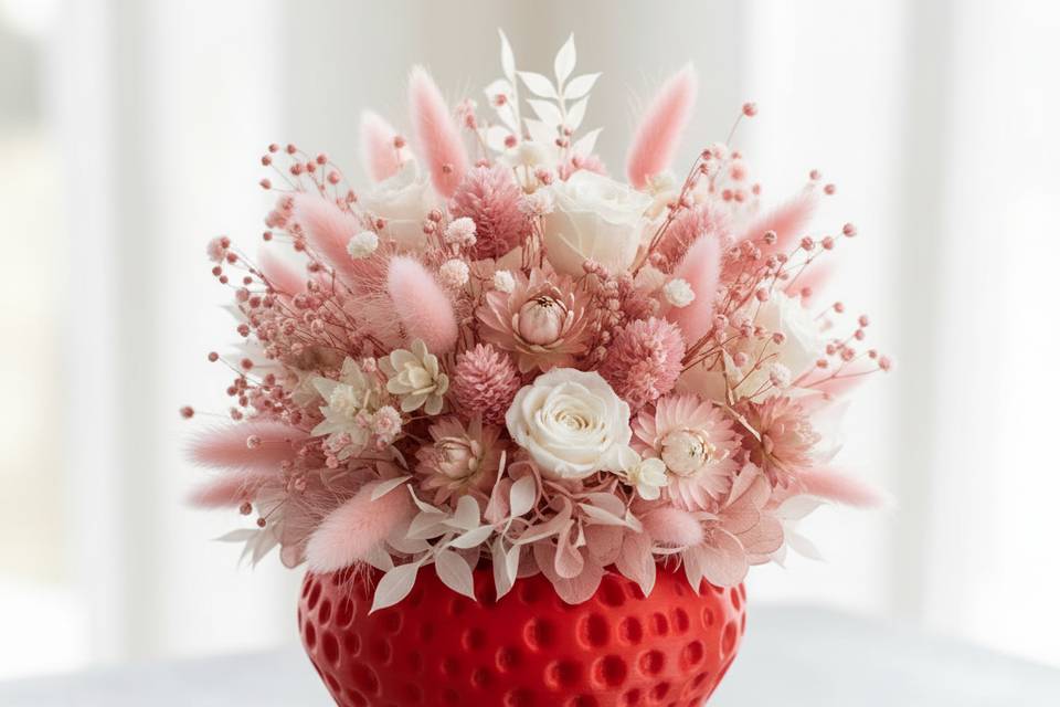Centre de table fraise en 3d