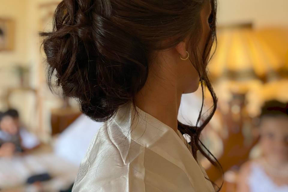 Mariée chignon bas flou