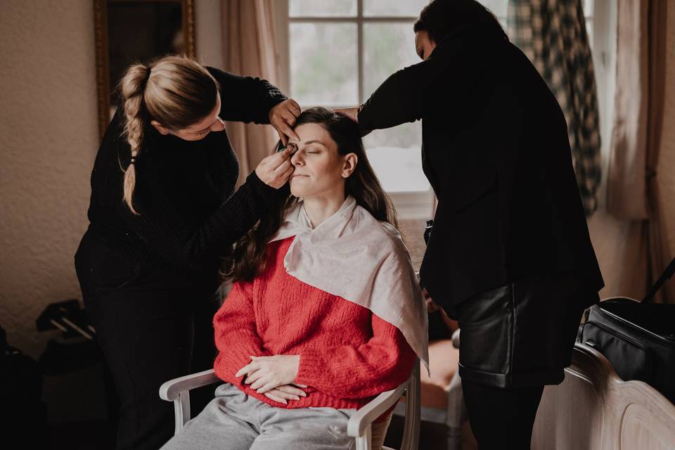 Mise en beauté mariée