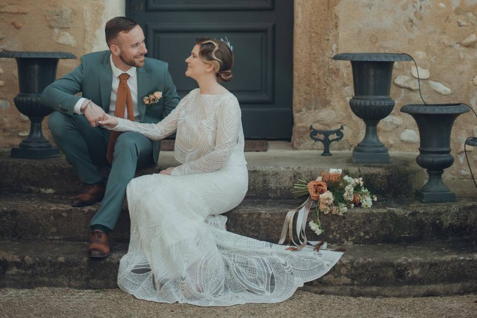 Séance couple mariage vintage
