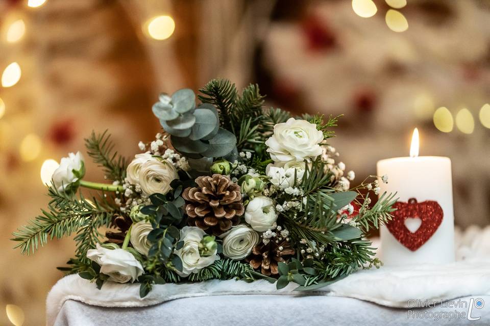 Bouquet de mariée hivernal C