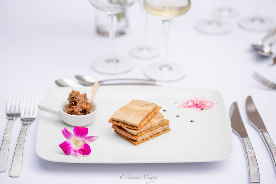Mille feuille de foie gras