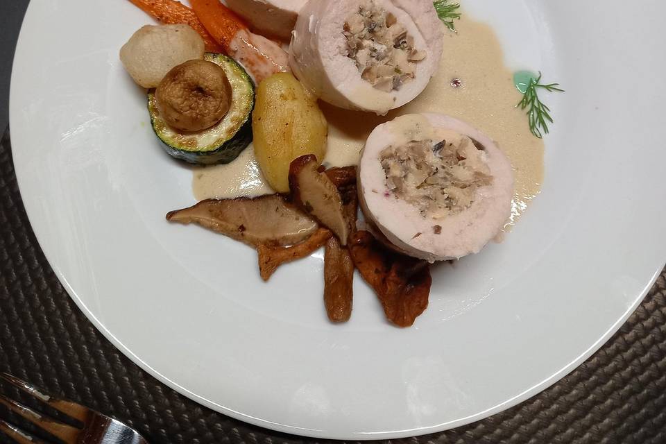 Plat : Saltimbocca de veau