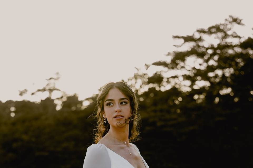 Carla au couché du soleil