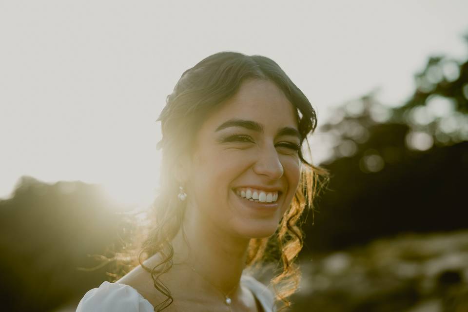 Carla au couché du soleil