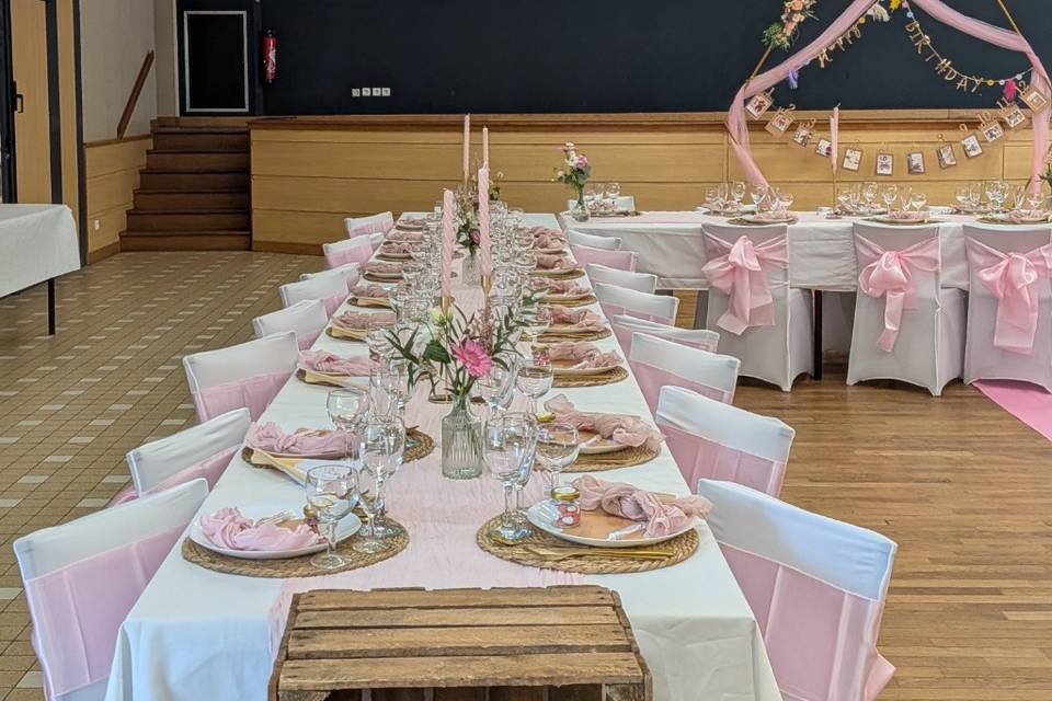 Rose et blanc