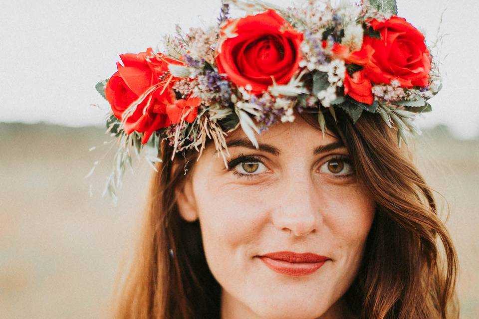 Elopement boho et coquelicots