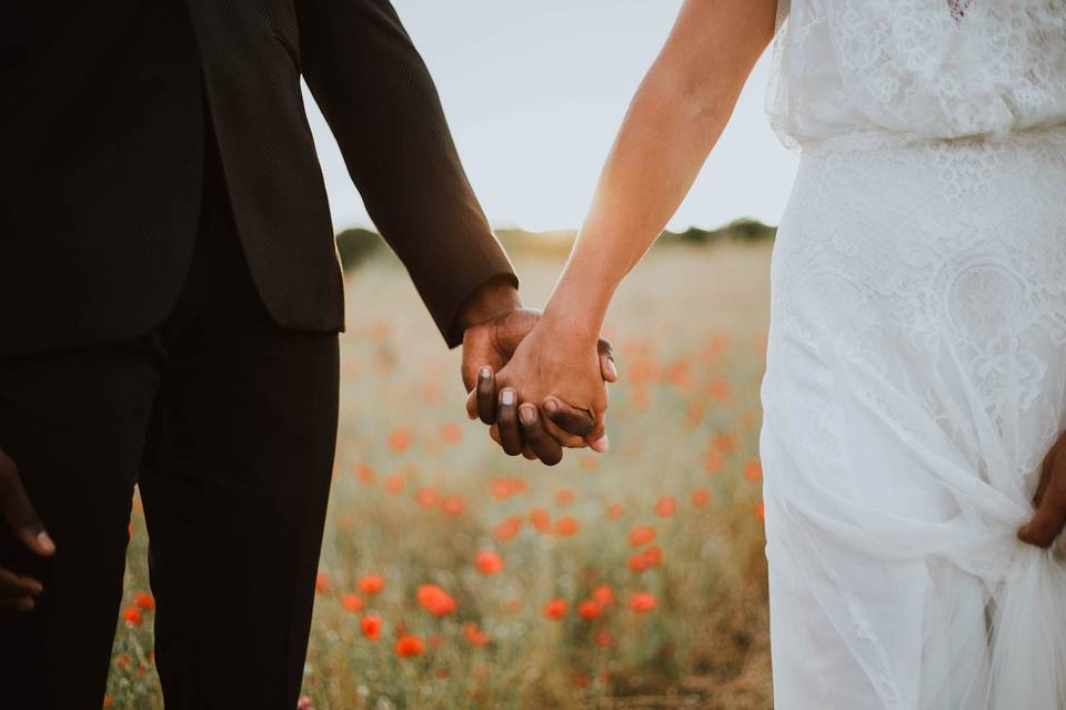 Elopement boho et coquelicots