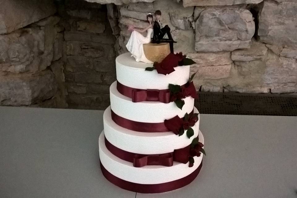 Wedding cake framboise/choco