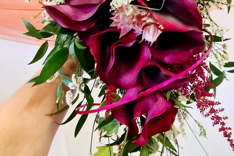 Bouquet cascade de calla