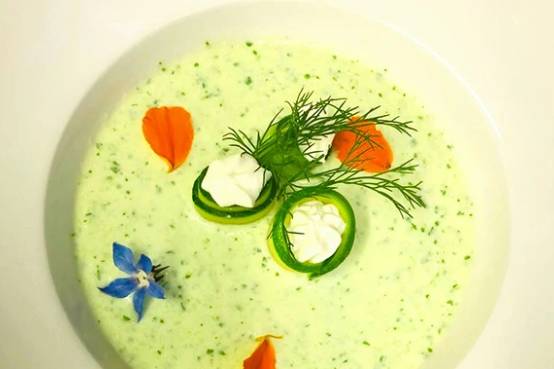 Velouté concombre coriandre