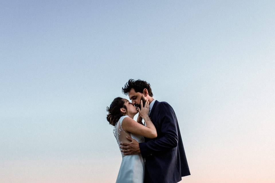 Séance couple d'un mariage