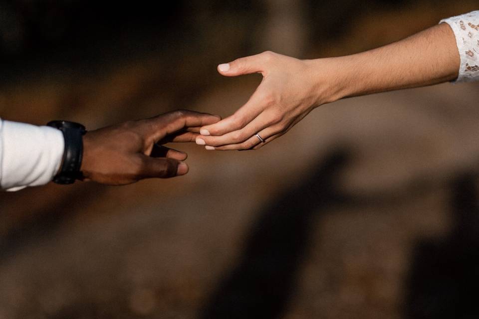 Séance couple d'un mariage