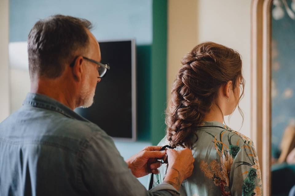 Préparatifs coiffure