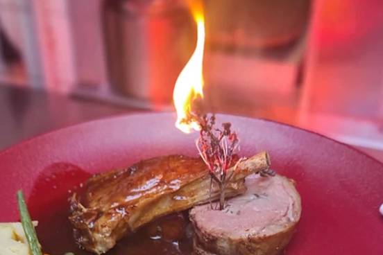 Duo d'agneau, jus au thym