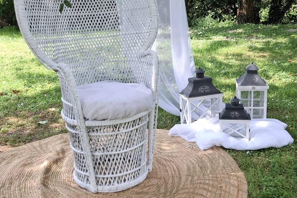 Fauteuil Emmanuelle blanc