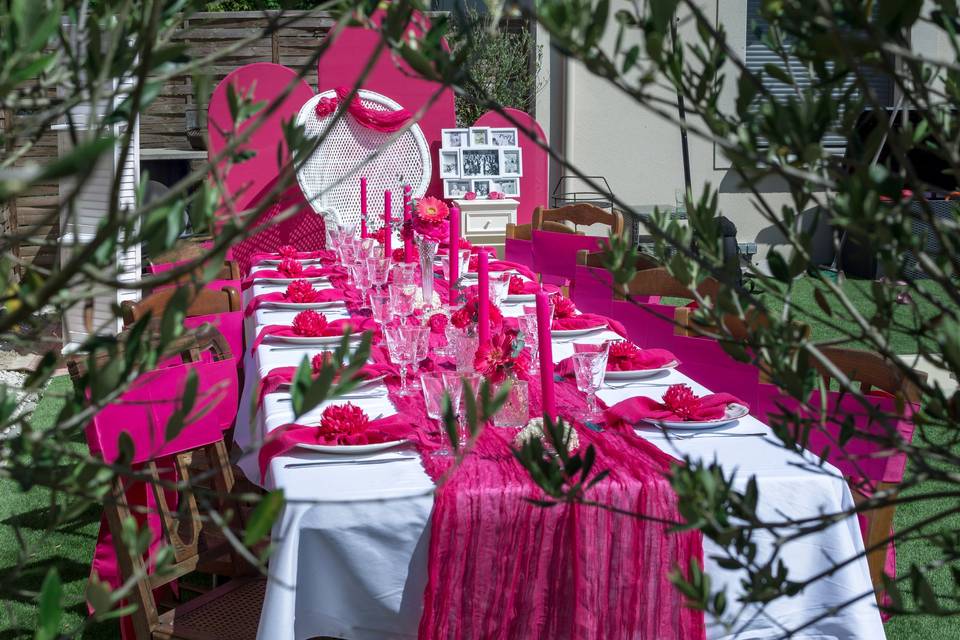 Décoration fushia